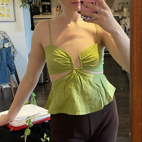 Brand new green cut out tank Dollskill Medium - Picture 3 of 3